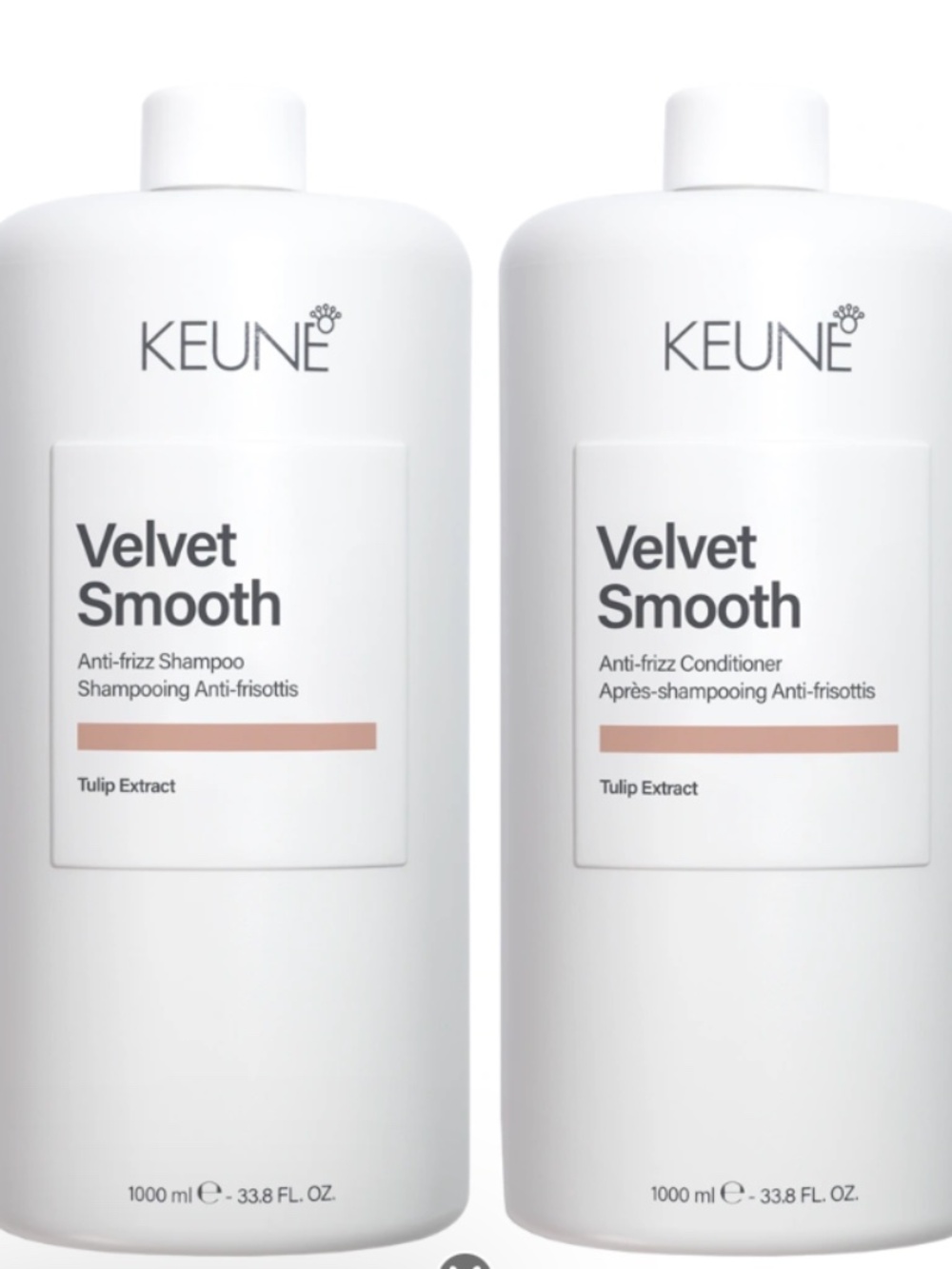 Keune Velvet Smooth Anti-frizz Shampoo & Conditioner Set 33.8 oz 2 piece